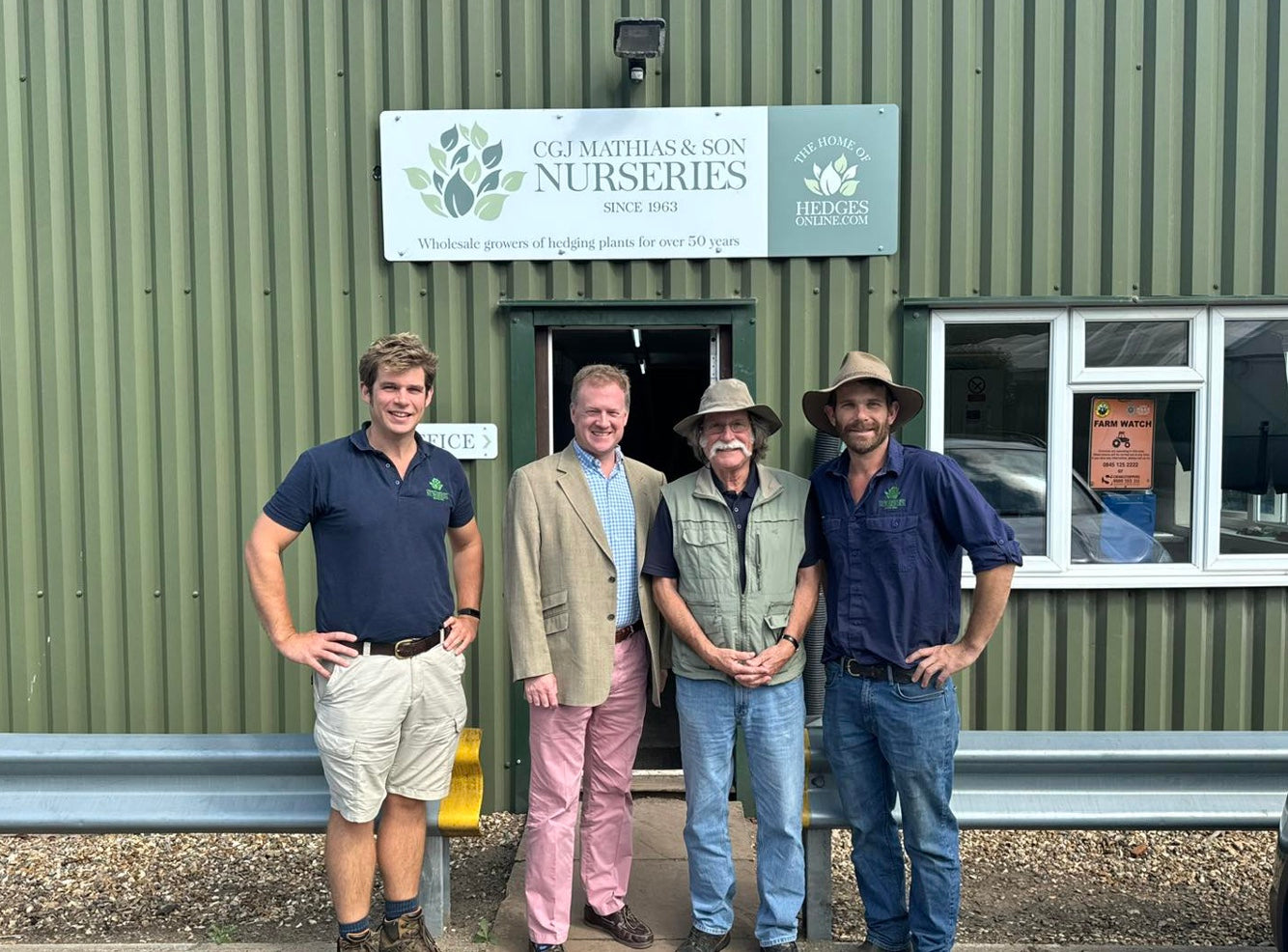 Greg Stafford MP Visits CGJ Mathias & Son Nurseries